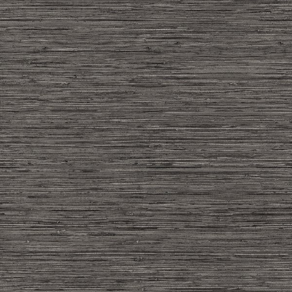 Picture of Faux Grasscloth Peel and Stick Wallpaper - Dark Gray