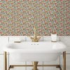 Picture of Floral Ditzy Vine Peel and Stick Wallpaper - Red