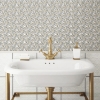 Picture of Floral Ditzy Vine Peel and Stick Wallpaper - Gray