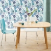 Picture of Perennial Blooms Peel and Stick Wallpaper - Blue