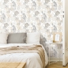 Picture of Perennial Blooms Peel and Stick Wallpaper - Beige