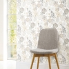 Picture of Perennial Blooms Peel and Stick Wallpaper - Beige