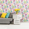 Picture of Perennial Blooms Peel and Stick Wallpaper - Purple