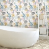 Picture of Perennial Blooms Peel and Stick Wallpaper - Pink