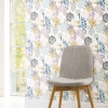 Picture of Perennial Blooms Peel and Stick Wallpaper - Pink