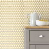 Picture of 3D Petite Hexagons Peel and Stick Wallpaper - Yellow