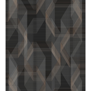 Picture of Debonair Geometric Peel and Stick Wallpaper - Black