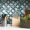 Picture of Paul Brent Moroccan Tile Peel and Stick Wallpaper - Green