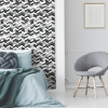 Picture of Paul Brent Watercolor Chevron Peel and Stick Wallpaper - Black