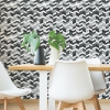 Picture of Paul Brent Watercolor Chevron Peel and Stick Wallpaper - Black