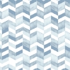 Picture of Paul Brent Watercolor Chevron Peel and Stick Wallpaper - Blue