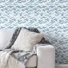 Picture of Paul Brent Watercolor Chevron Peel and Stick Wallpaper - Blue