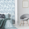 Picture of Paul Brent Watercolor Chevron Peel and Stick Wallpaper - Blue