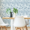 Picture of Paul Brent Watercolor Chevron Peel and Stick Wallpaper - Blue