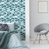 Picture of Paul Brent Watercolor Chevron Peel and Stick Wallpaper - Green