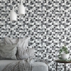 Picture of Mid-Century Geometric Peel and Stick Wallpaper - Black