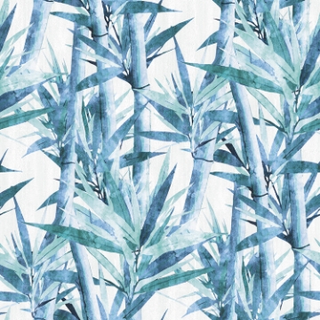 Picture of Lucky Bamboo Peel and Stick Wallpaper - Blue