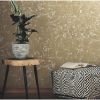 Picture of Metallic Leaf Peel and Stick Wallpaper - Gold