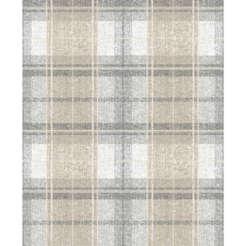 Picture of Tweed Plaid Peel and Stick Wallpaper - Gray