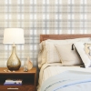 Picture of Tweed Plaid Peel and Stick Wallpaper - Gray