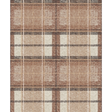 Picture of Tweed Plaid Peel and Stick Wallpaper - Red