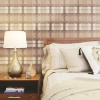 Picture of Tweed Plaid Peel and Stick Wallpaper - Red