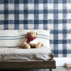 Picture of Buffalo Plaid Peel and Stick Wallpaper - Blue