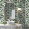 Picture of Lily Pad Peel and Stick Wallpaper - Black