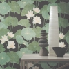 Picture of Lily Pad Peel and Stick Wallpaper - Black