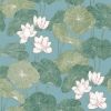 Picture of Lily Pad Peel and Stick Wallpaper - Blue