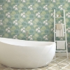 Picture of Lily Pad Peel and Stick Wallpaper - Blue