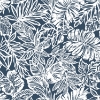 Picture of Tropical Leaf Peel and Stick Wallpaper - Blue