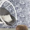 Picture of Tropical Leaf Peel and Stick Wallpaper - Blue