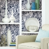 Picture of Tropical Leaf Peel and Stick Wallpaper - Blue