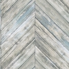 Picture of Herringbone Wood Boards Peel and Stick Wallpaper - Blue