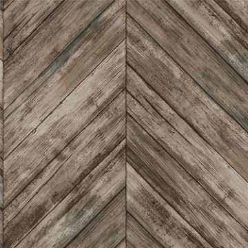 Picture of Herringbone Wood Boards Peel and Stick Wallpaper - Brown