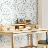 Picture of Floral Sprig Peel and Stick Wallpaper - Blue