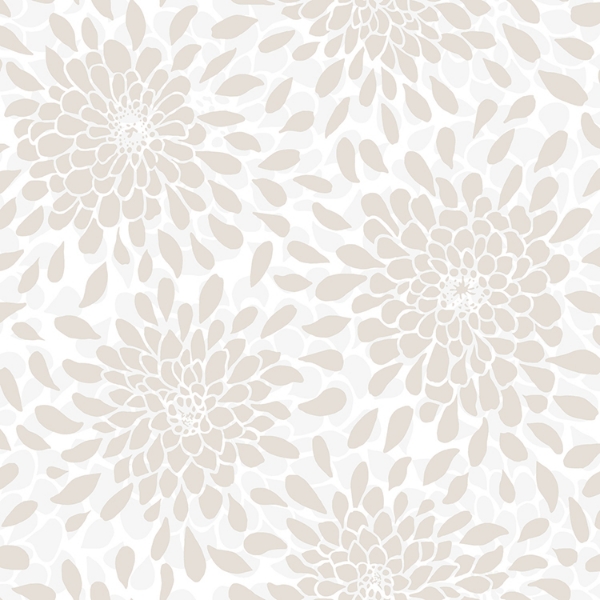 Picture of Toss the Bouquet Peel and Stick Wallpaper with Metallic Inks - Beige