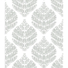 Picture of Hygge Fern Damask Peel and Stick Wallpaper - Grey