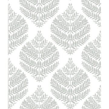 Picture of Hygge Fern Damask Peel and Stick Wallpaper - Grey