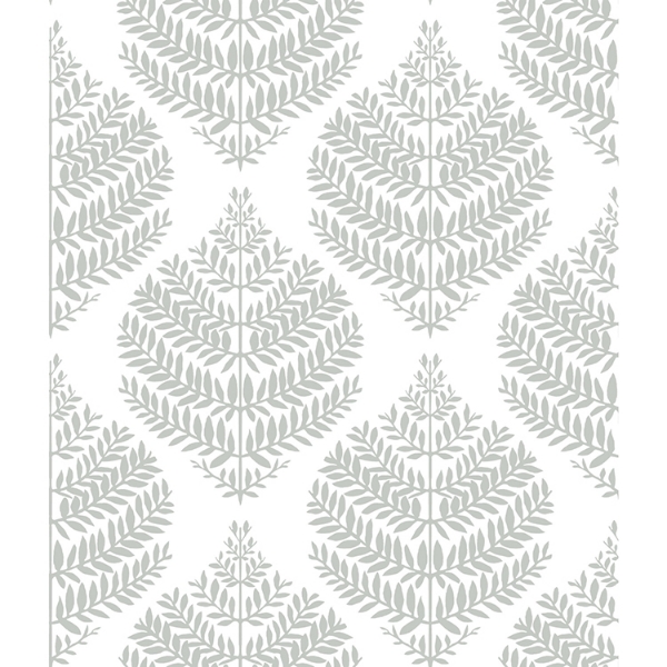 Picture of Hygge Fern Damask Peel and Stick Wallpaper - Grey