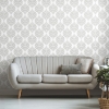 Picture of Hygge Fern Damask Peel and Stick Wallpaper - Grey