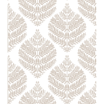 Picture of Hygge Fern Damask Peel and Stick Wallpaper - Taupe