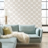 Picture of Hygge Fern Damask Peel and Stick Wallpaper - Taupe