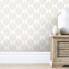 Picture of Hygge Fern Damask Peel and Stick Wallpaper - Taupe