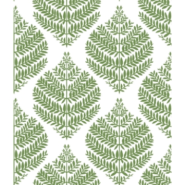 Picture of Hygge Fern Damask Peel and Stick Wallpaper - Green