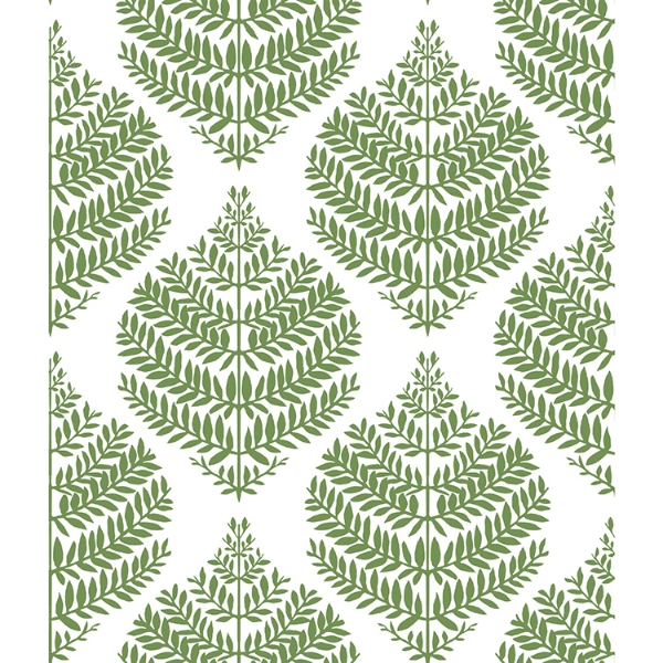 Picture of Hygge Fern Damask Peel and Stick Wallpaper - Green