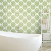 Picture of Hygge Fern Damask Peel and Stick Wallpaper - Green