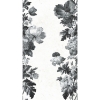 Picture of Vintage Floral Stripe Peel and Stick Wallpaper - Gray