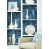 Picture of Wildflower Shadows Peel and Stick Wallpaper - Blue